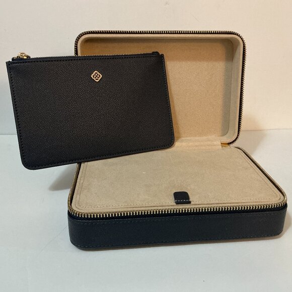 KENDRA SCOTT Jewelry Box Case Leather Black - Picture 5 of 6